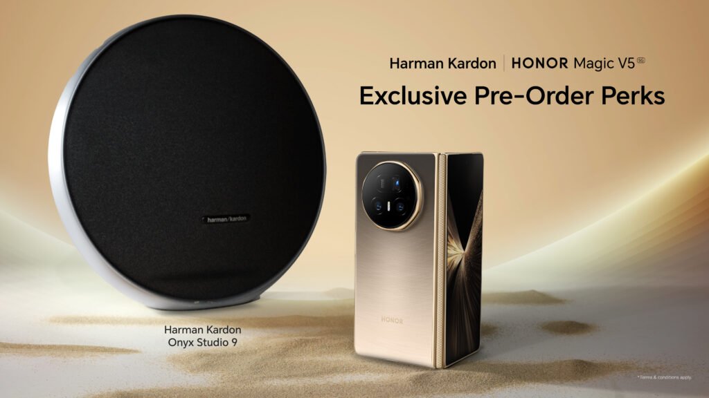 Pre-Order HONOR Magic V5 Dapat Speaker Harman Kardon Bernilai RM1,299